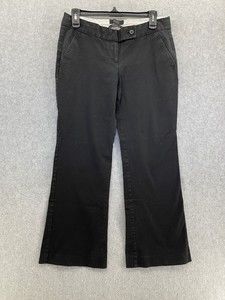 Body by Victoria The Kate Fit Pants Size 6 Solid Black Bootcut Cotton